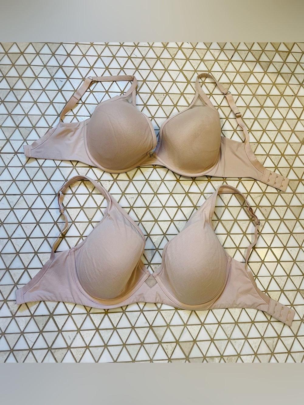 BUNDLE (2) ThirdLove Bras 32H Underwire 24/7 Plunge Blush/Nude